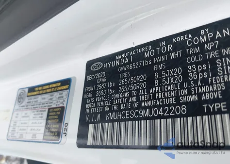 2021 Genesis Gv80 3.5T Awd Advanced z USA, uszkodzony, nr VIN KMUHCESC9MU042208